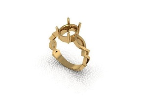 ring 35 gold fashion beauty diamond wedding jewel jewellery jewelry engagem rings 3d print model - Mito3D