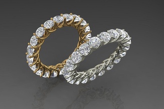 anello di 36 gioielli gemma oro argento brillante diamanti anelli diamante nuovo moda fidanzamento libero lusso matrimonio 3d print model - Mito3D