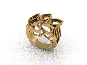 Ring 3 Gold Mode Schönheit Diamant Hochzeit Juwel Schmuck Anhänger Verlobungsring Ehe Platin druckbar Engagement Silber Feier 3d print model - Mito3D