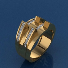 ring 36 gold fashion sterling printable beauty diamond wedding engagement jewel jewellery solitaire jewelry engagem free rings 3d print model - Mito3D