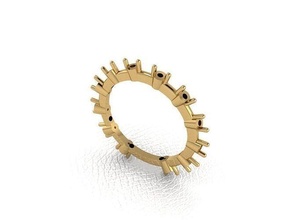 anillo 372 oro moda belleza diamante boda joya joyería colgante pendiente compromiso matrimonio platino imprimible plata celebracion anillos 3d print model - Mito3D