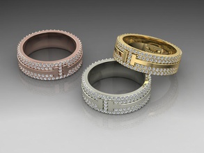 bague 37 anneaux tiffany or bijoux mariage diamant argent imprimable bijou mode meilleur vendeur libre 3d print model - Mito3D