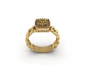 bague 373 or mode beauté diamant mariage bijou bijoux pendentif fiançailles platine imprimable engagement argent gemme fête 3d print model - Mito3D