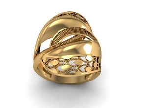 anel 37 joalheria elegante moda gema ouro platina 3d print model - Mito3D