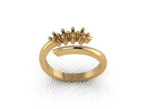 ring 381 gold mode schönheit diamant hochzeit juwel schmuck anhänger verlobungsring ehe platin druckbar engagement silber feier ringe 3d print model - Mito3D