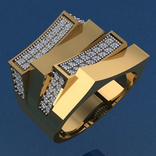 yüzük 38 altın moda sterlin yazdırılabilir güzellik elmas düğün nişan mücevher vintag solitaire takı cad taş yüzükler 3d print model - Mito3D