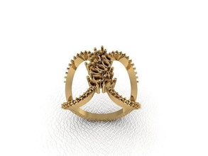 bague 382 or mode beauté diamant mariage bijou bijoux pendentif fiançailles platine imprimable engagement argent gemme fête anneaux 3d print model - Mito3D