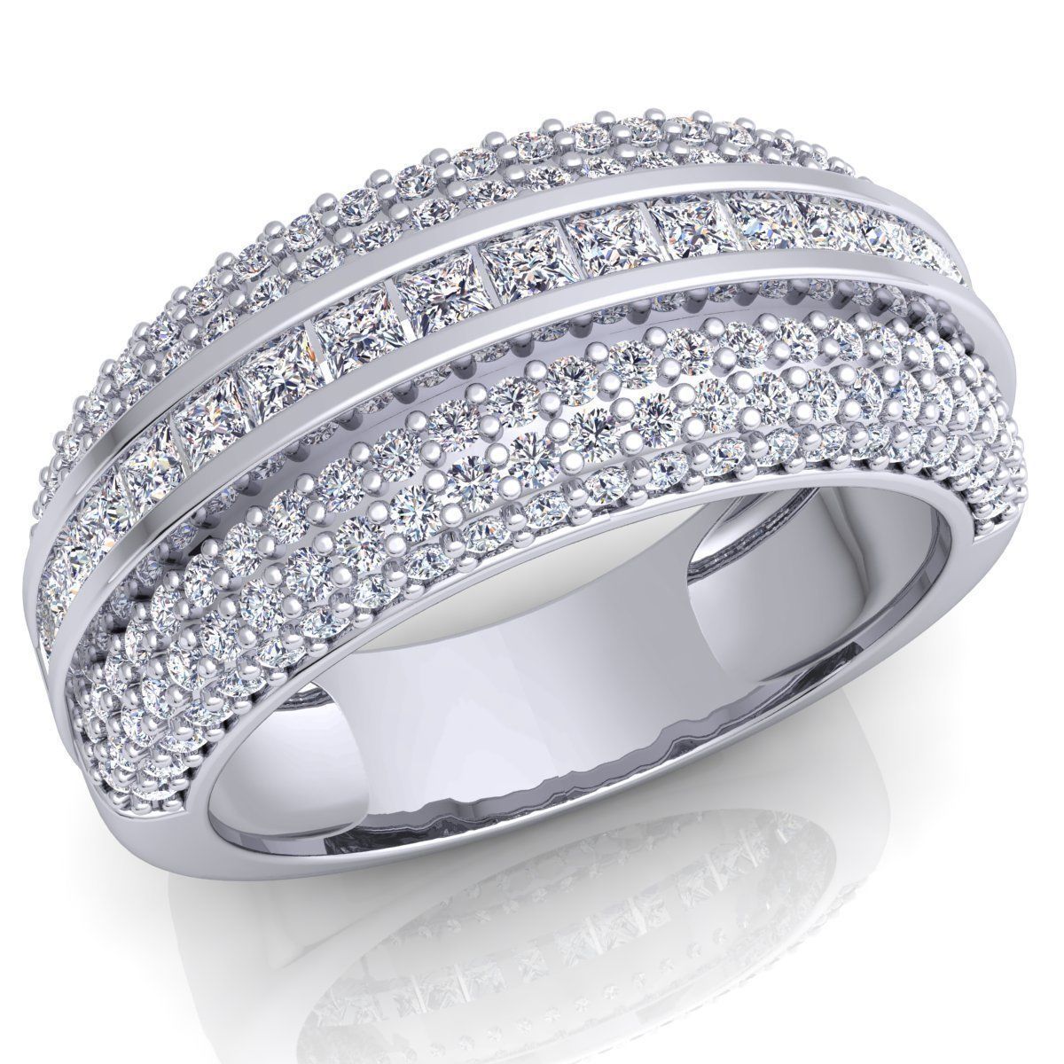 bague 38 bijou mariage engagement bijoux imprimable diamant argent or engagem mode sterling beauté collier blanc anneaux 3D print model - Mito3D