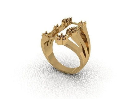 Ring 387 Gold Mode Schönheit Diamant Hochzeit Juwel Schmuck Anhänger Verlobungsring Ehe Platin druckbar Engagement Silber Feier Ringe 3d print model - Mito3D