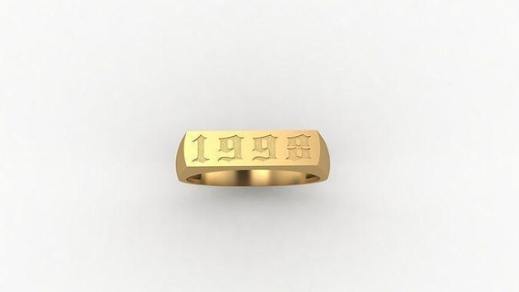 ring 389 design text art gold rings men business silver printable presentation sterling jewelry cad 3d mens 3d print model - Mito3D