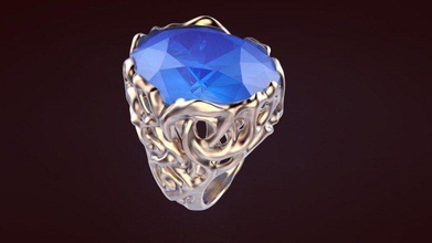 anel 39 jóias madeira o design floresta casca paisagem crescer flor de árvore natureza rock ouro prata anéis 3d print model - Mito3D