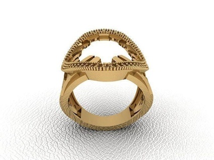 bague 393 or mode beauté diamant mariage bijou bijoux pendentif fiançailles platine imprimable engagement argent gemme fête anneaux 3d print model - Mito3D