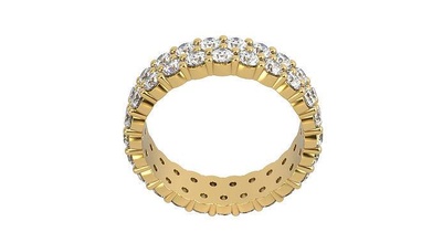 ring 3 size 7 gold silver printable gem brilliant jewelry rings gift happy fashion beauty platinum carat diamond brillant diamant sapphire vintag 3d print model - Mito3D