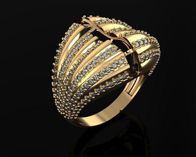 ring 3d rings jewelry gold silver jewellery jewel diamond fashion 3d print model - Mito3D
