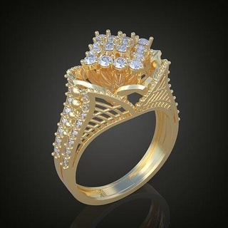 anillo 3d modelo 0064 impresión model18 joyería joya oro plata colgante pendiente colgantes diamante Boda lujo anillos arete pendientes pulsera collar platino cadenas brazaletes 3d print model - Mito3D