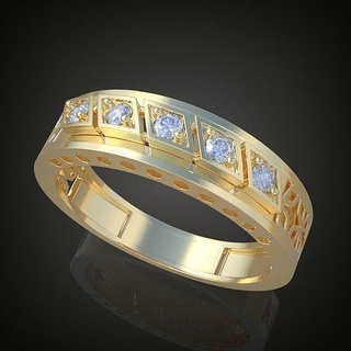 Ring 3d Modell 0080 druckbar model12 Schmuck Gold Silber Juwel Anhänger Diamant Hochzeit Luxus Ringe Ohrring Ohrringe Armband Halskette Platin Ketten 3d print model - Mito3D