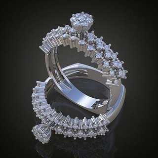 anillo 3d modelo 0154 imprimible model12 moda belleza platino joyería joya oro plata libra esterlina enganchar piel colgante pendiente colgantes diamante Boda anillos 3d print model - Mito3D
