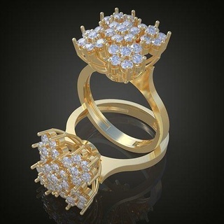 anillo 3d modelo 0134 imprimible model17 moda belleza platino joyería joya oro plata libra esterlina enganchar piel colgante pendiente colgantes Boda diamante anillos 3d print model - Mito3D