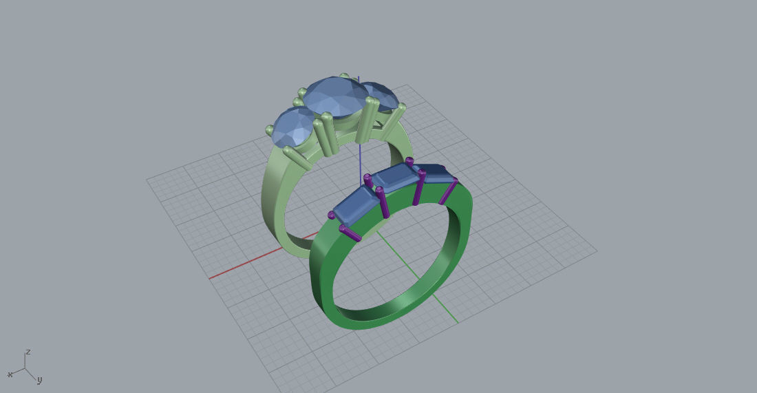 ring 3d print jewelry gam jew 3dprint model shape jewel silver printable geometric abstract rings 3D print model - Mito3D