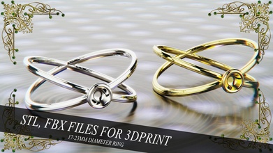 anillo 3d impresión joyería joya Moda elegante estilo imprimible oro plata lujo anillos hombre mujer accsessories unisexo diseño Boda 3d print model - Mito3D