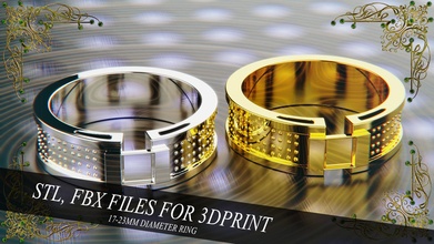 squillare 3d Stampa gioielleria moda elegante stile stampabile oro argento lusso anelli uomo donna accessori unisex design nozze gioiello 3d print model - Mito3D