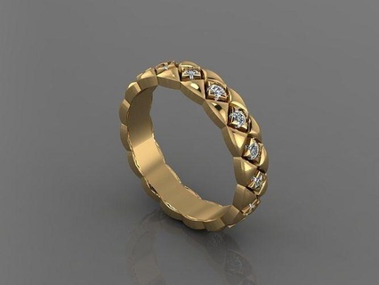 Ring 3d drucken Modell Schmuck Ringe Gold druckbar Diamant Juwel Hochzeit Engagement Mode Silber Schönheit Platin 3d print model - Mito3D