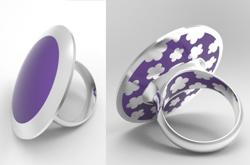 ring 3d print model jewelry gold silver nurbs rhino rings 3D print model - Mito3D