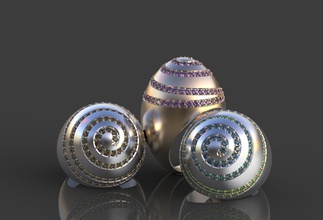 3d yazıcı modeli yüzük takı altın dekorasyon Gümüş yazdırılabilir baskı tasarım mücevher prototipleme prototip 3dmodel <url> 3djewel spiral taşlar 3d print model - Mito3D