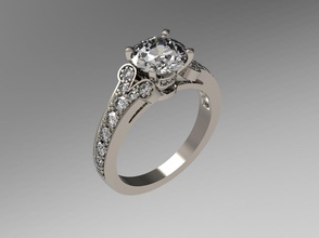 squillare 3d Stampa modello gioielleria lusso sterlina argento oro stampabile gioiello Fidanzamento diamante nozze moda bellezza solitario braccialetti anelli 3d print model - Mito3D