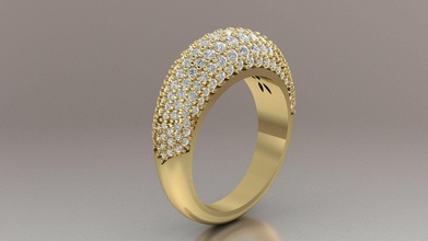 squillare 3d Stampa modello gioielleria nozze argento oro splendente bianca moda diamante anelli Fidanzamento brillante gemma diamant bellezza 3d print model - Mito3D