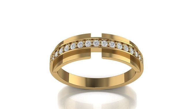 Ring 3d drucken Modell Schmuck Hochzeit Silber Gold leuchtenden Weiß Mode Diamant Ringe Engagement brillant Juwel Schönheit 3D print model - Mito3D