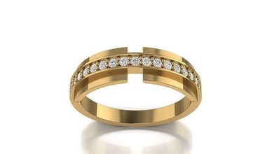 Ring 3d drucken Modell Schmuck Hochzeit Silber Gold leuchtenden Weiß Mode Diamant Ringe Engagement brillant Juwel Schönheit 3d print model - Mito3D