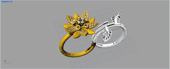 anel de impressão 3d do modelo jóias 3dmodel rinoceronte matriz anéis 3d print model - Mito3D
