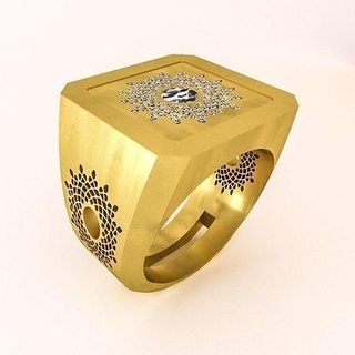 anillo 3d impresión modelo oro joyería joya conjunto diseño plata imprimible moderno anillos 3d print model - Mito3D