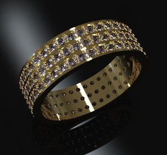 ring 3d print model jewelry fashion sterling gold accessory printable design tymoshchuk osadchenko gemvision rhino wedding elegant gems modeling jewellery diamond matrix rings 3d print model - Mito3D