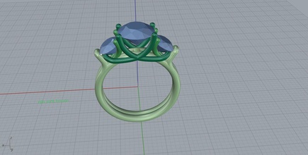 ring 3d print model jewelry art jew silver sterling round printable diamond jewel engagement vintag jewellery gold bracelate wedding rings 3d print model - Mito3D