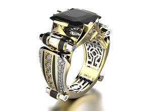 ring 3d print model bauty luxury jewelry shining antique elegant amethyst emerald jewel gem fashion engagement diamond earring gold printable gemstone beauty ruby rhino rings 3d print model - Mito3D