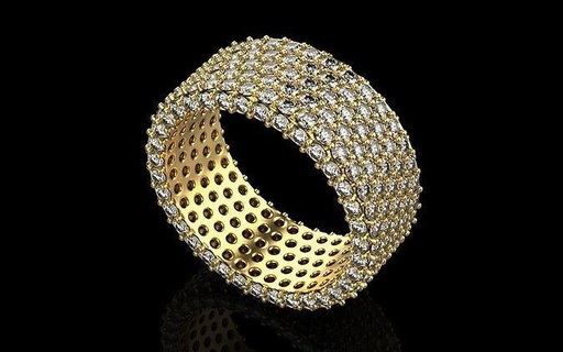 Ring 3d drucken Modell Perlen Schmuck Ringe Gold druckbar Diamant Juwel Hochzeit Platin brillant Engagement Silber 3d print model - Mito3D
