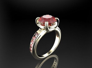 bague 3d pour imprimer le modèle j147 bijoux l'améthyste de l'anneau la livre sterling l'engagement platine mode d'argent mariage imprimable diamant beauté saphir l'émeraude joyau cad pierre précieuse les anneaux 3d print model - Mito3D