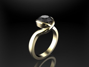 bague 3d pour imprimer le modèle j149 bijoux l'améthyste de l'anneau la livre sterling l'engagement platine mode d'argent mariage imprimable diamant beauté saphir l'émeraude joyau cad pierre précieuse les anneaux 3d print model - Mito3D