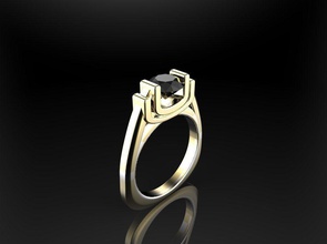 ring 3d print model j151 jewelry amethyst sterling engagement jewellery platinum fashion silver wedding printable diamond beauty sapphire emerald jewel gemstone rings luxury 3d print model - Mito3D