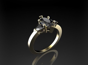 bague 3d pour imprimer le modèle j158 bijoux l'améthyste de l'anneau la livre sterling l'engagement platine mode d'argent mariage imprimable diamant beauté saphir l'émeraude joyau cad pierre précieuse les anneaux 3d print model - Mito3D