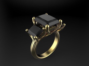 bague 3d pour imprimer le modèle j249 bijoux l'améthyste de l'anneau la livre sterling l'engagement platine mode d'argent mariage imprimable diamant beauté saphir l'émeraude joyau cad pierre précieuse les anneaux 3d print model - Mito3D