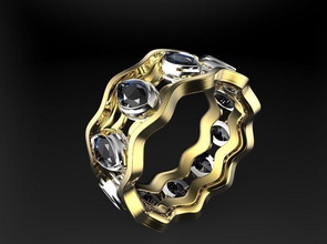 bague 3d pour imprimer le modèle d'impression j248 bijoux l'améthyste de l'anneau la livre sterling l'engagement platine mode d'argent mariage imprimable diamant beauté saphir l'émeraude joyau cad pierre précieuse les anneaux 3d print model - Mito3D