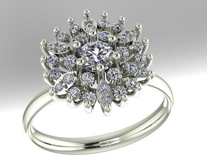 ring 3dm luxury gold jewelry gem diamond rings jewellery jewel wedding engagement printable brilliant pendant 3d print model - Mito3D