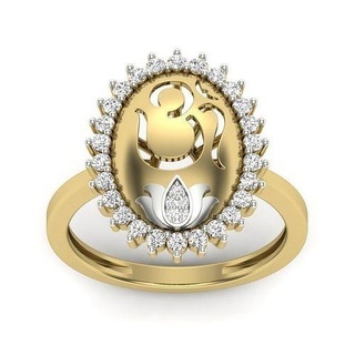 anillo 3dm detalles joyería joya oro diamante imprimible precioso om religioso hindú moda anillos plata lujo diseñador lujoso forma 3d print model - Mito3D