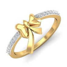 ring 3dm stl fbx obj einzelheiten gold bogen diamanten juwel engagement schmuck hochzeit ewigkeit solitario ringe steine edelstein diamant kleidung perlen mode 3d print model - Mito3D
