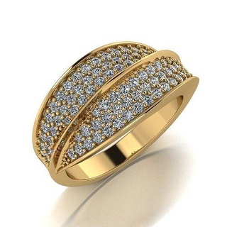 anillo 3dm stl obj modelo 3d impresión cnc anillos joyería joya oro plata diamante imprimible Moda brillante corona Boda belleza Diamante brazalete canalla 3d print model - Mito3D