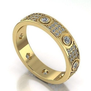ring 3dm stl obj render model 1682 kolco dlya pechati 3dmodel printable sterling silver engagem platinum jewellery engagement jewel jewelry rings 3d print model - Mito3D
