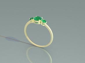 ring in 3d gioielli anello semplice stampabile diamante anelli 3d print model - Mito3D
